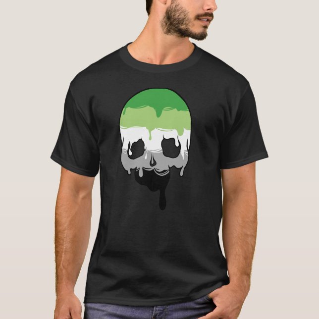 Camiseta Aro Pride Derrubando Caveira (Frente)