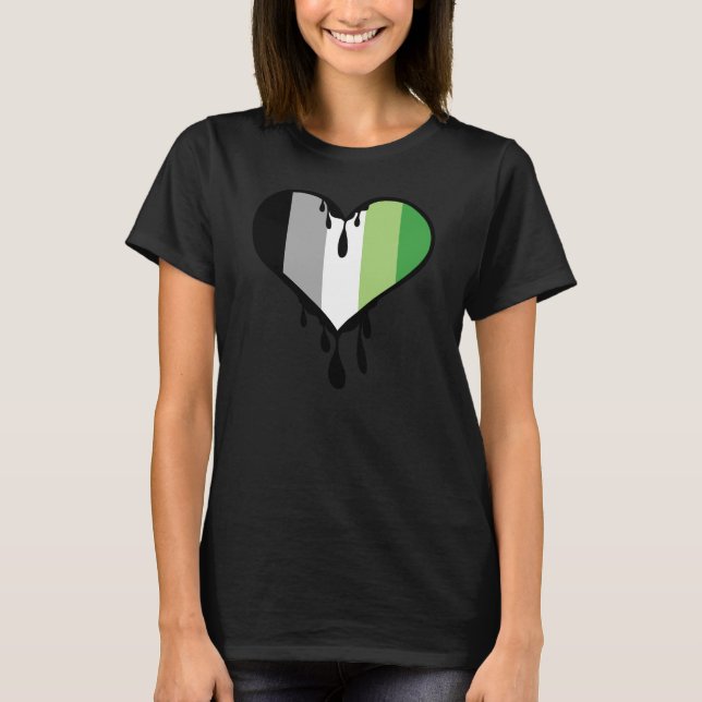 Camiseta Aro Pride Derrubando Coração (Frente)