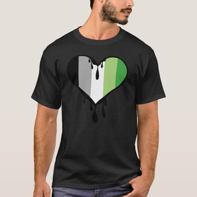 Camiseta Aro Pride Derrubando Coração (Frente)
