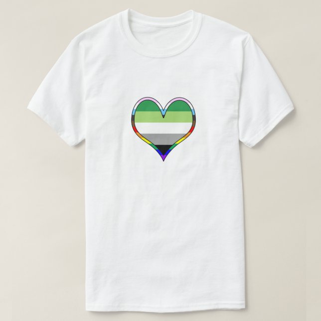 Camiseta Aro Pride Heart Shirt (Frente do Design)