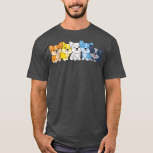 Camiseta Aroace Flag Pride Lgbtq Cães Aroace Corgi