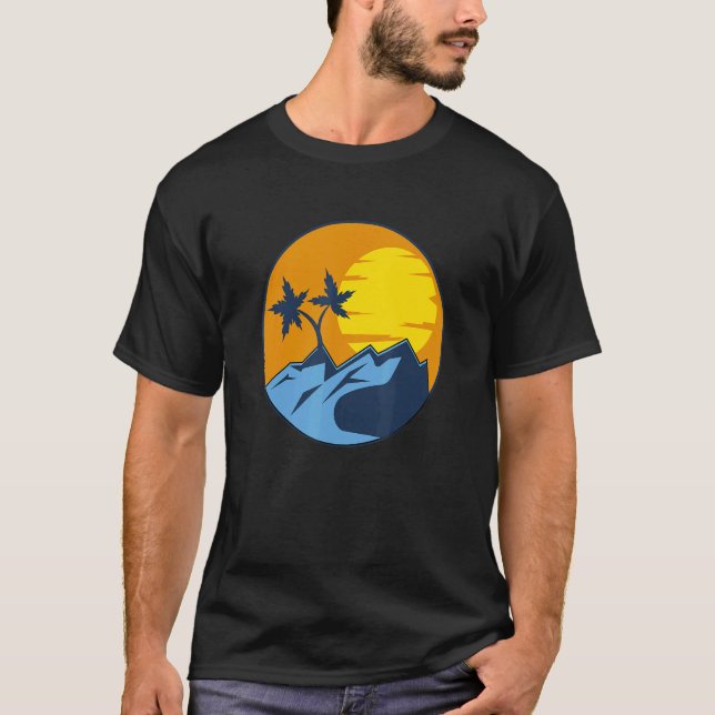 Camiseta Aroace Pride Tropical Beach Aro Ace LGBT Aromântic (Frente)