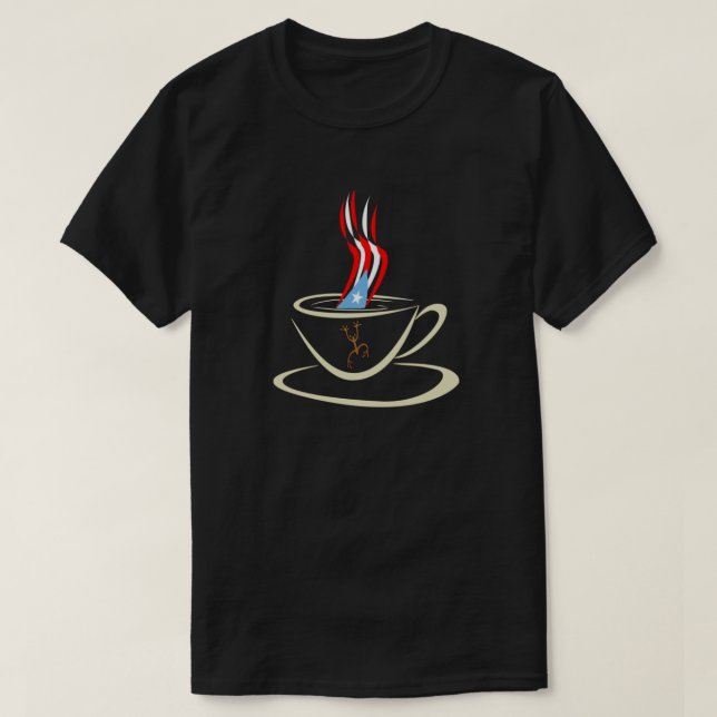 Camiseta Aroma a Porto Rico Coqui Café Mug Coqui T-Shir (Frente do Design)