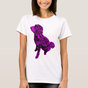Camiseta Aroma de Oodle Groodle Pink Black Woodcut