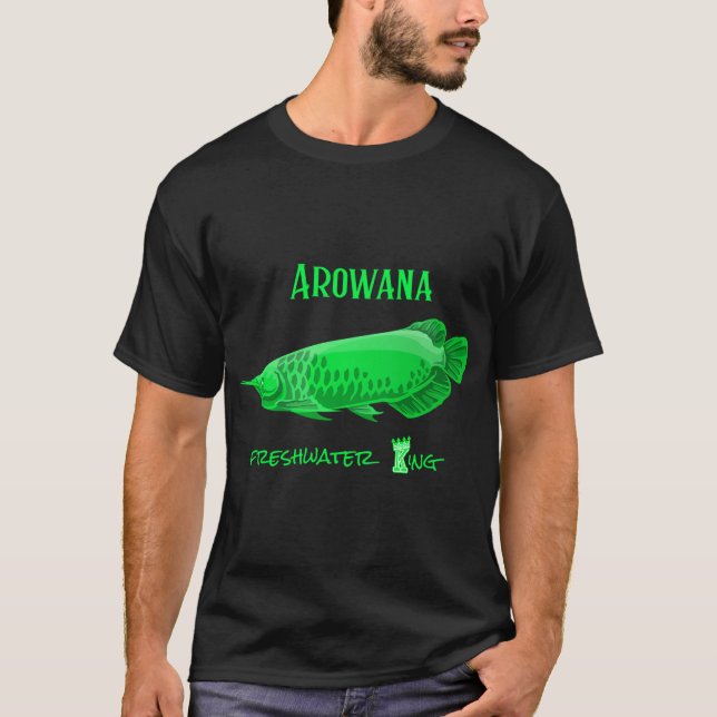 Camiseta Arowana Verde Rei de Água Doce (Frente)