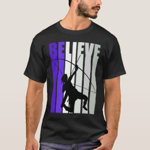 Camiseta Arqueação De Raparigas Motivacionais Roxas Acredit