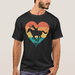 Camiseta Arquearia de cavalo de aparência legal no coração