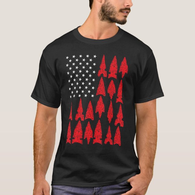 Camiseta Arqueiro colecionando flecha caçando bandeira (Frente)