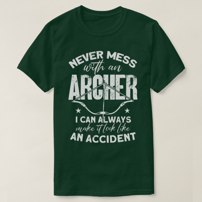 Camiseta Arqueiro de Arcos Engraçado Archer (Frente do Design)