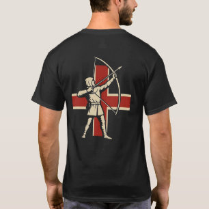 Camiseta Arqueiro Inglês de Arco Longo Cruz de São Jorge