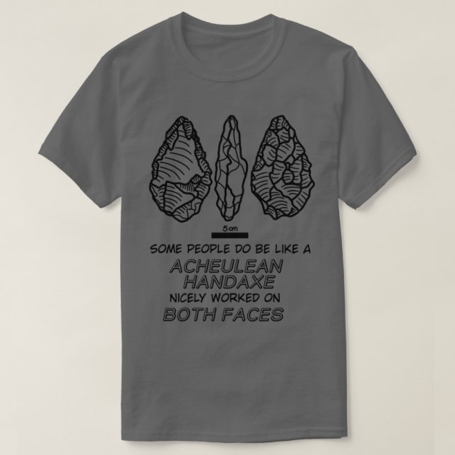 Camiseta Arqueologia de Handaxe Acheulean (Frente do Design)