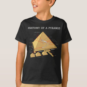 Camiseta Arqueologia egípcia antiga da anatomia da pirâmide