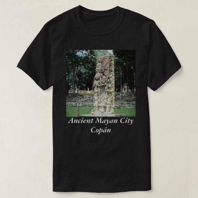 Camiseta Arqueológico da antiga cidade maia copan Honduras (Frente do Design)