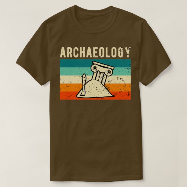 Camiseta Arqueologista de Arqueologia de Vintage (Frente do Design)