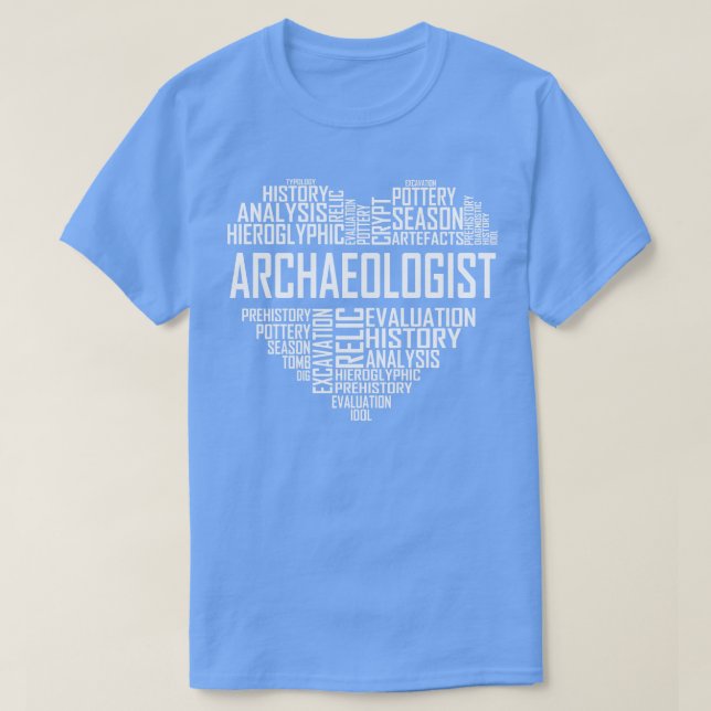 Camiseta Arqueologista Heart (Frente do Design)