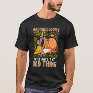 Camiseta Arqueólogo Data Qualquer Arqueologia De Coisa Velh