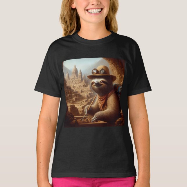 Camiseta Arqueólogo Sloth (Frente)