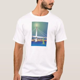 Camiseta Arquitectura da cidade nova da ponte da baía de
