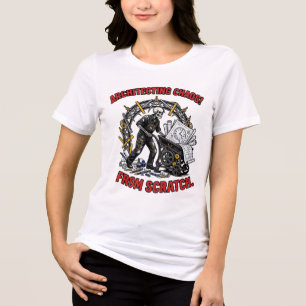 Camiseta Arquitetando Caos Do Zero Esqueleto Blueprint