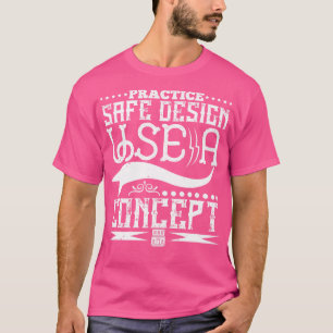 Camiseta Arquitetar praticar Design de segurança usa um con