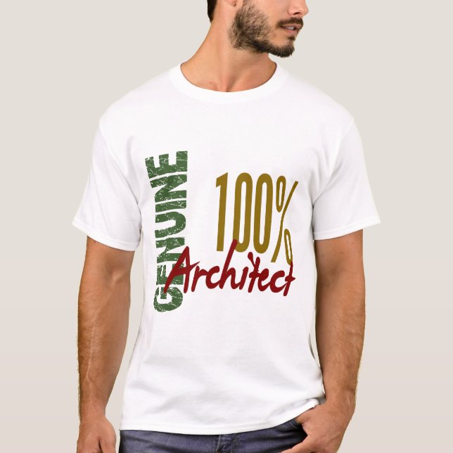 Camiseta Arquiteto 100% genuíno (Frente)