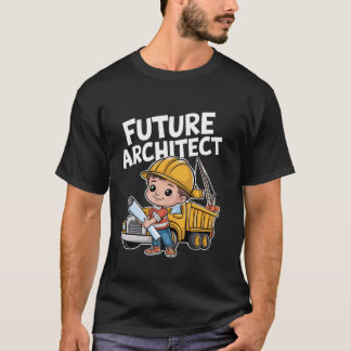 Camiseta Arquiteto Artístico Menino Menina Crianças Futuro 