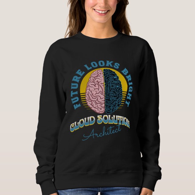 Camiseta Arquiteto de Soluções em Nuvem Future Looks Bright (Frente)