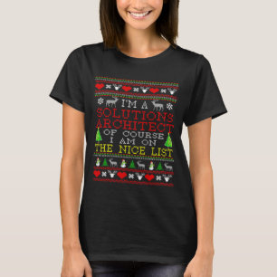 Camiseta Arquiteto de soluções Lista legal de Natal feio