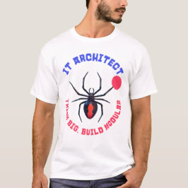 Camiseta Arquiteto de TI Humor Modular Aranha
