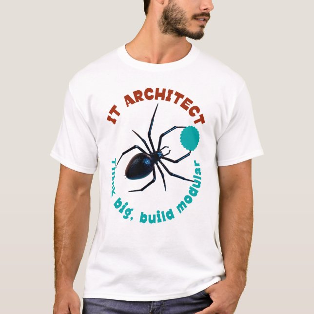 Camiseta Arquiteto de TI Viúva Negra Modular Engraçado (Frente)