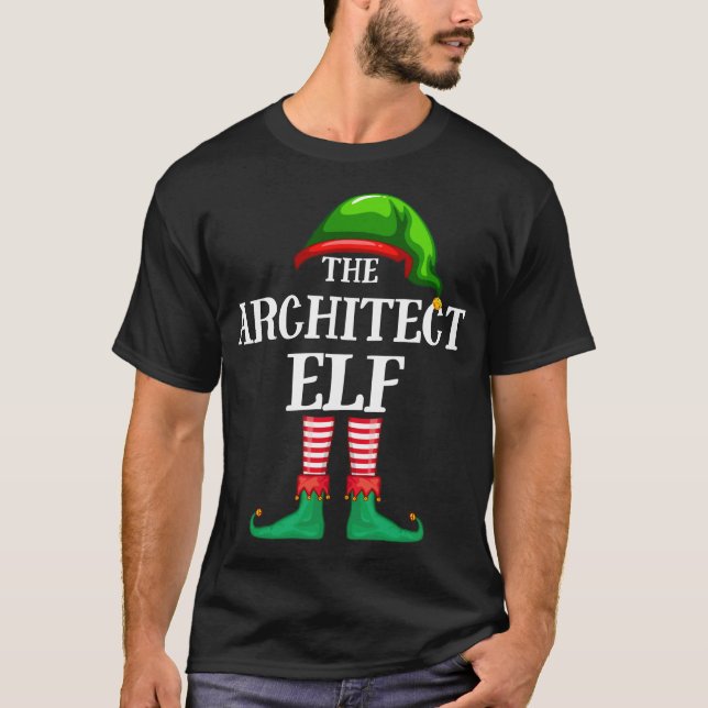 Camiseta Arquiteto Elf Matching Family Christmas Pajama (Frente)