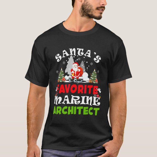 Camiseta Arquiteto Marinho Favorito Engraçado Natal (Frente)
