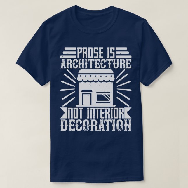 Camiseta Arquiteto Prosa É Arquitetura Não Interior (Frente do Design)