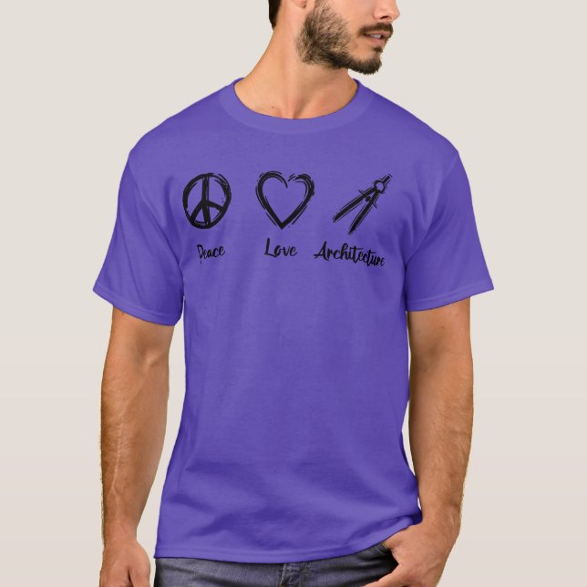 Camiseta Arquitetura Amor retrô (Frente)