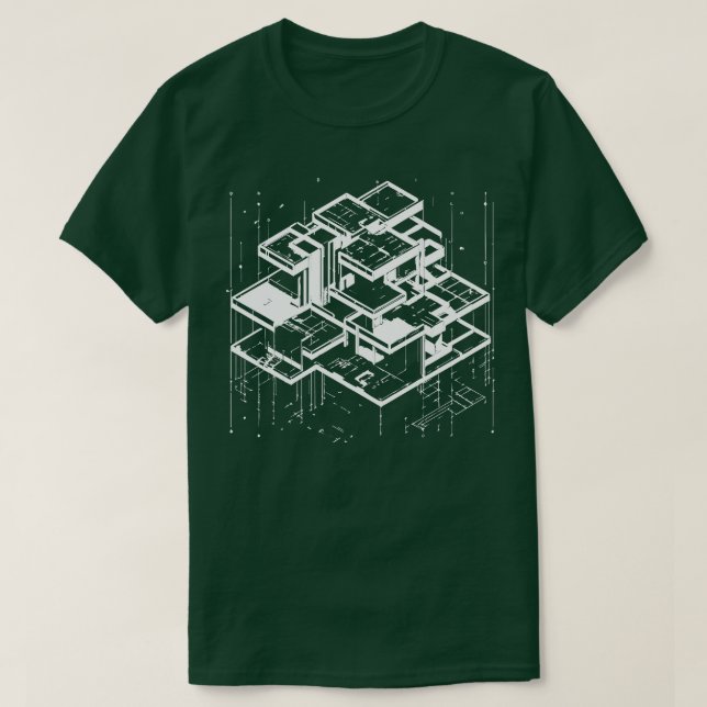 Camiseta arquitetura brutalística (Frente do Design)