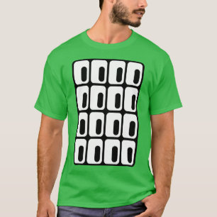 Camiseta Arquitetura da janela visual brutalista preto em b