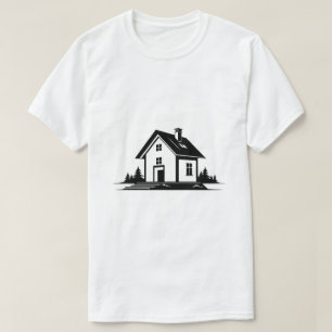 Camiseta Arquitetura de Casa Gerada por IA
