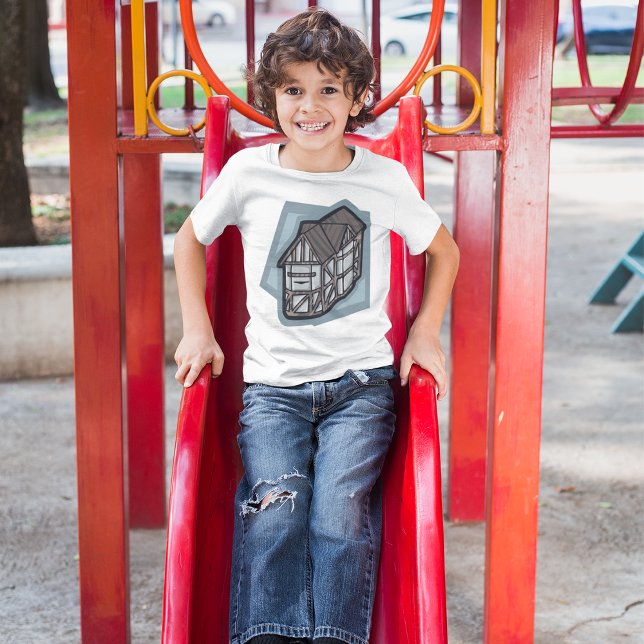 Camiseta Arquitetura Medieval do Quirky Tudor House (Criador carregado)