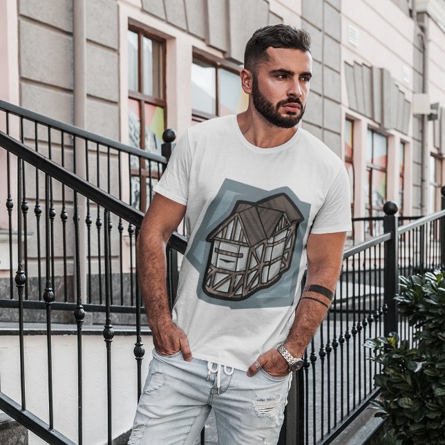 Camiseta Arquitetura Medieval do Quirky Tudor House (Criador carregado)