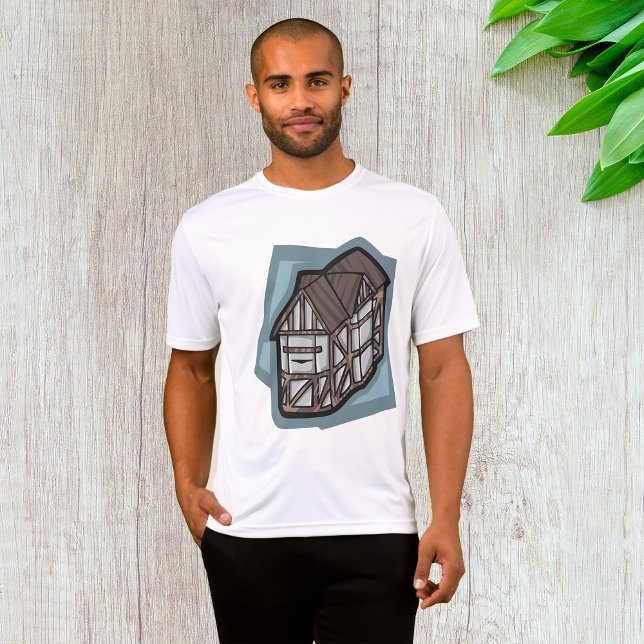 Camiseta Arquitetura Medieval do Quirky Tudor House (Criador carregado)