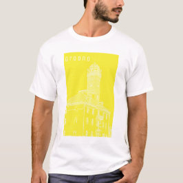 Camiseta Arquiteturas de Grodno Belarus Visualizam Torre de