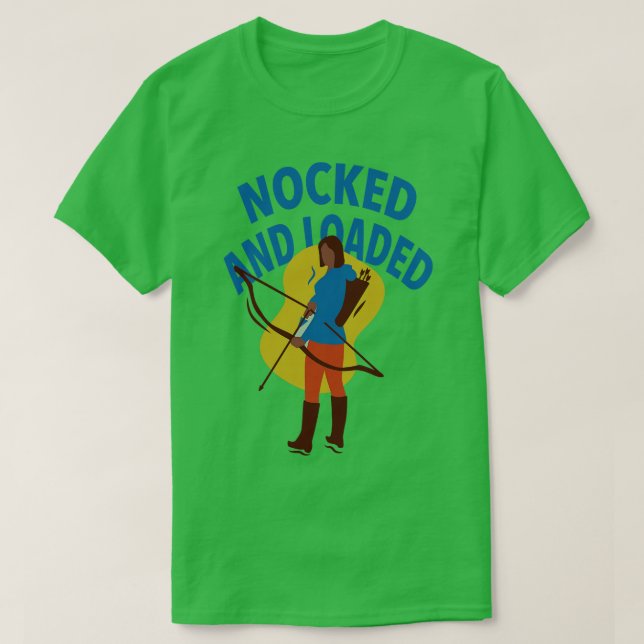 Camiseta Arquivamento de arco de Foco de Design e Arqueiro (Frente do Design)