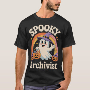 Camiseta Arquivista Cute Ghost Pumpkin Archives Hallo