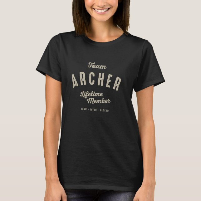 Camiseta Arquivo de Nome Funny do Membro do Team Archer Lif (Frente)