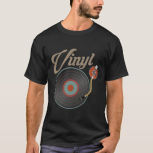 Camiseta Arquivo Vinyl Record Turntable Style Música Retro