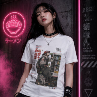 Camiseta Arquivos Neo Tokyo 004 -Anime Cyberpunk Techwear