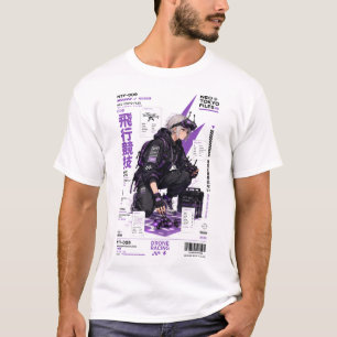 Camiseta Arquivos Neo Tokyo 009 – Cyberpunk FPV Anime Techw