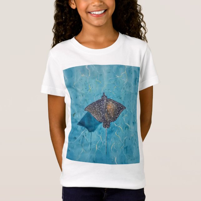 Camiseta Arraia-da-águia-traída - Oceano (Frente)