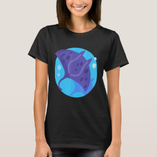Camiseta Arraia Manta Raia Retro Vintage Oceano Água Anima
