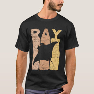 Camiseta Arraia Manta Vintage Stingray Retro Oceanologia